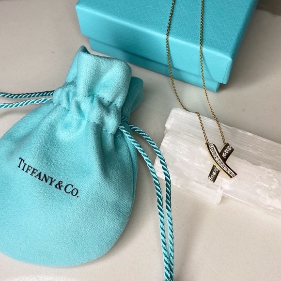 Tiffany & Co. Jewelry - Auth TIFFANY & CO Diamond Platinum & Gold Necklace
